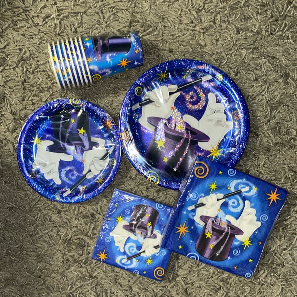 Magic Party Supplies Set - Blue